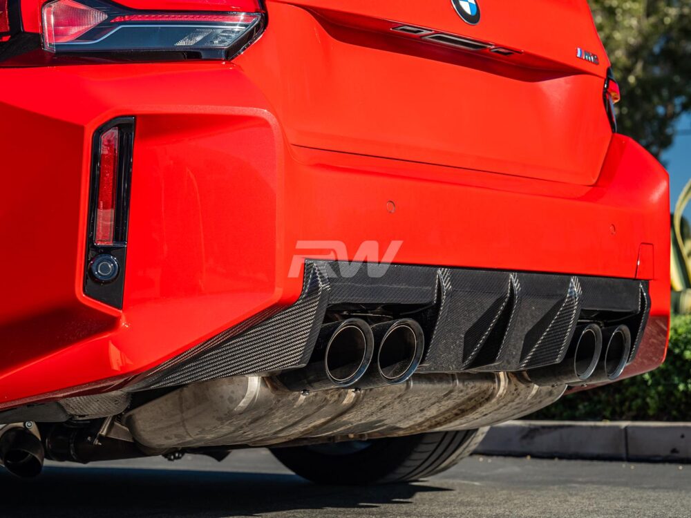 RW Carbon BMW G87 M2 Performance Style Carbon Fiber Diffuser - Image 3