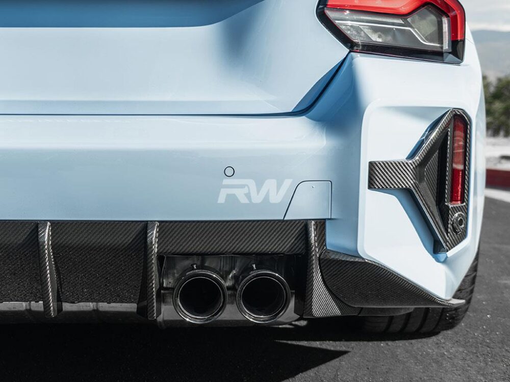 RW Carbon BMW G87 M2 RWS Carbon Fiber 3 Piece Rear Diffuser - Image 9