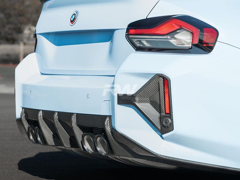 RW Carbon BMW G87 M2 RWS Carbon Fiber 3 Piece Rear Diffuser - Image 10