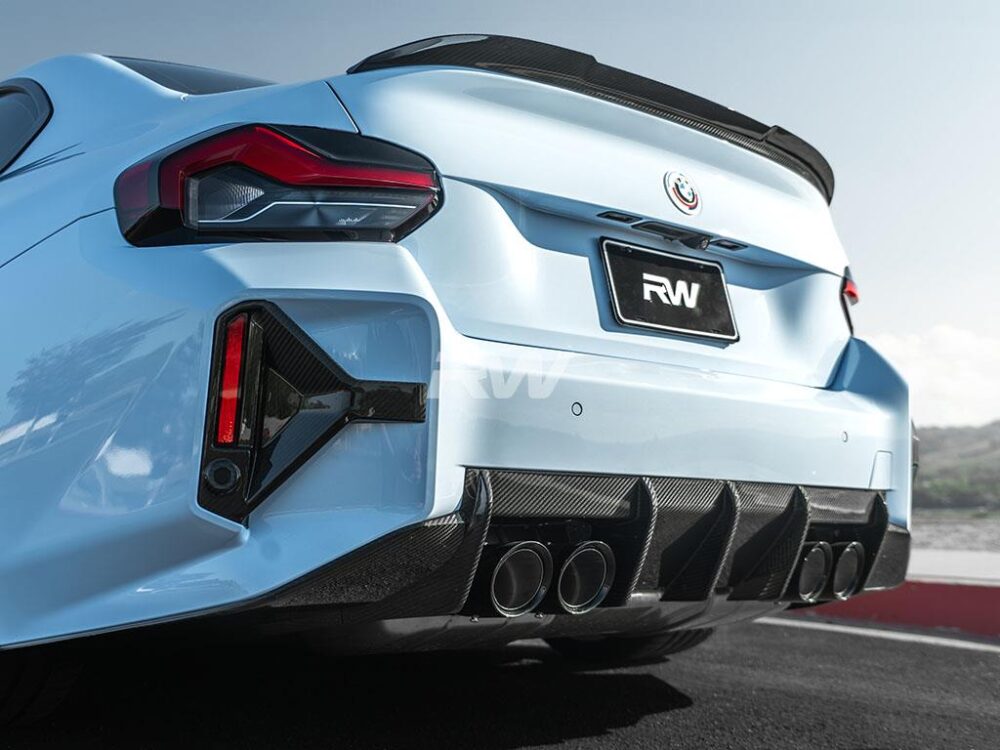 RW Carbon BMW G87 M2 RWS Carbon Fiber 3 Piece Rear Diffuser - Image 11