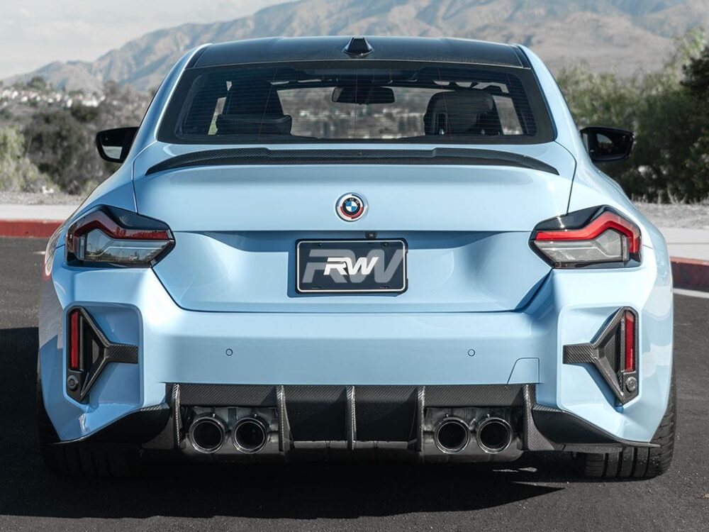 RW Carbon BMW G87 M2 RWS Carbon Fiber 3 Piece Rear Diffuser - Image 12