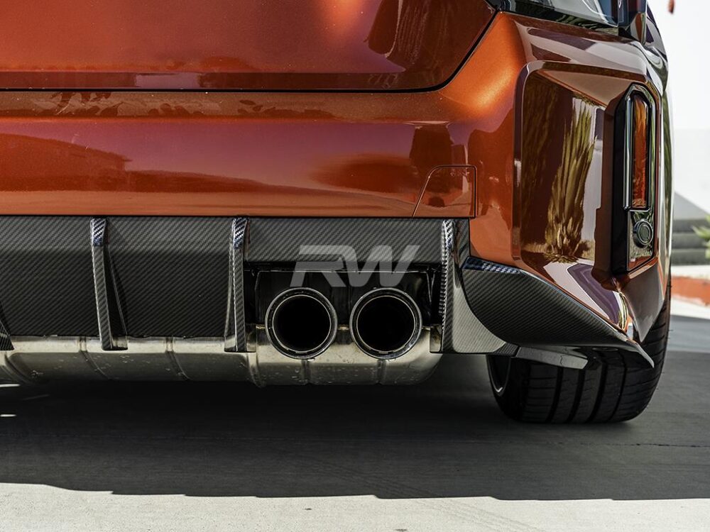 RW Carbon BMW G87 M2 RWS Carbon Fiber 3 Piece Rear Diffuser - Image 5