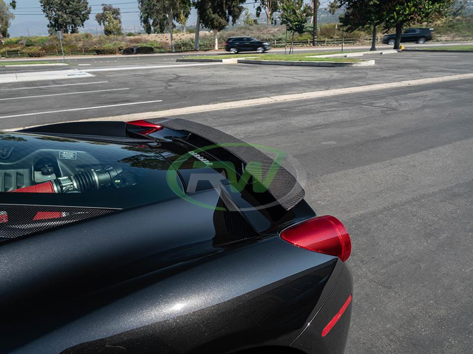 Alternative view of RW Carbon Ferrari 458 Carbon Fiber Rear Wing
