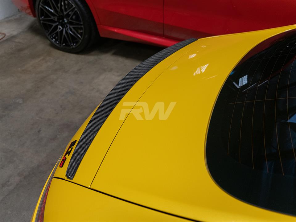 Alternative view of RW Carbon Mercedes C190 GT GTC GTS RWS CF Trunk Spoiler