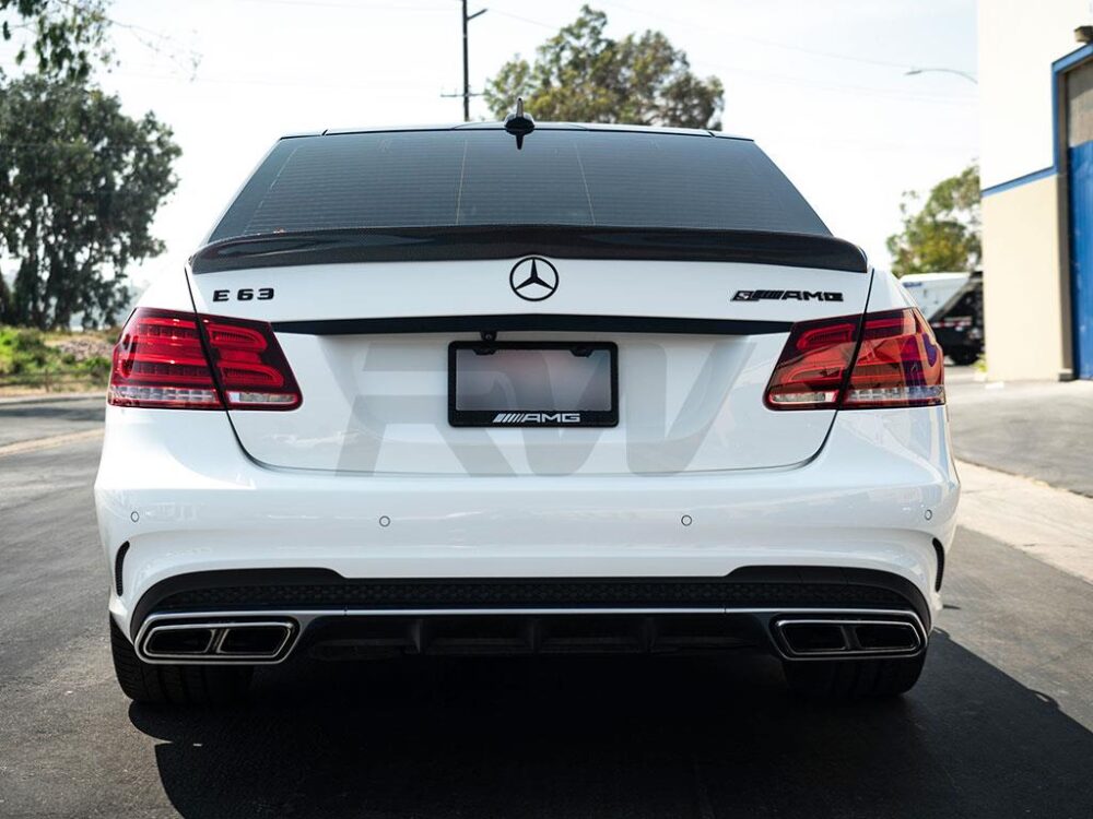 RW Carbon Mercedes W212 DTM Carbon Fiber Trunk Spoiler - Image 2