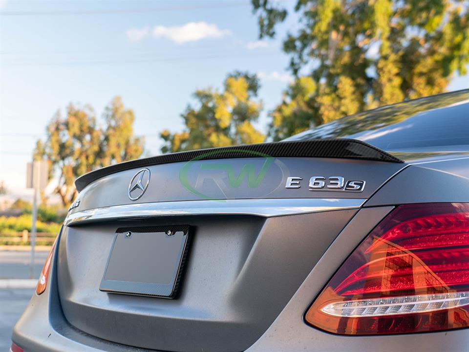 RW Carbon Mercedes W213 ED1 Style Carbon Fiber Trunk Spoiler
