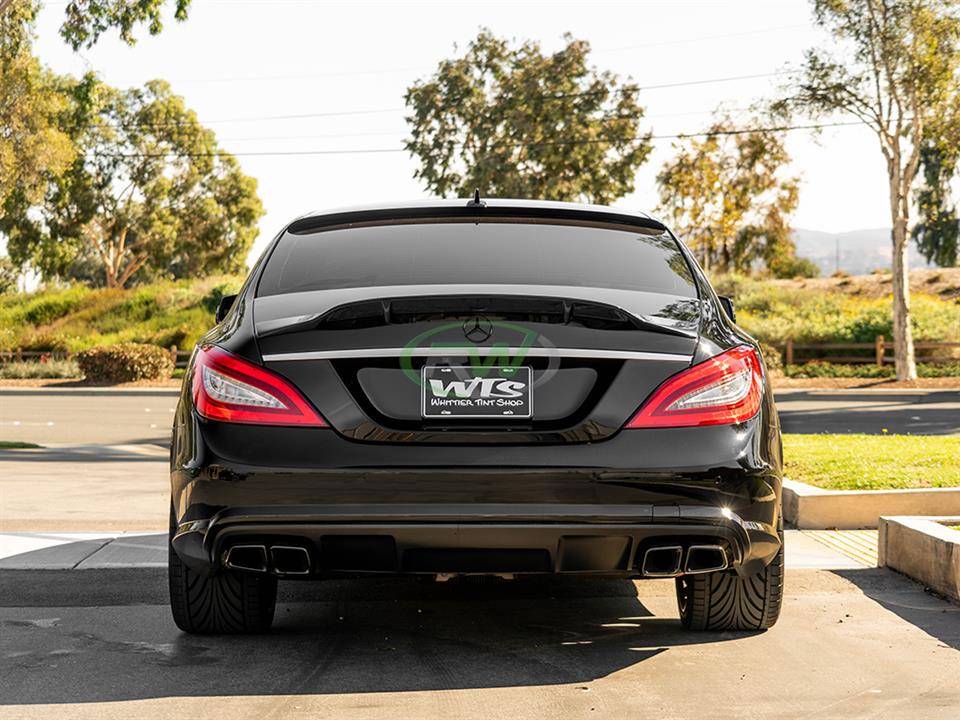 Alternative view of RW Carbon Mercedes W218 Carbon Renn Style Trunk Spoiler