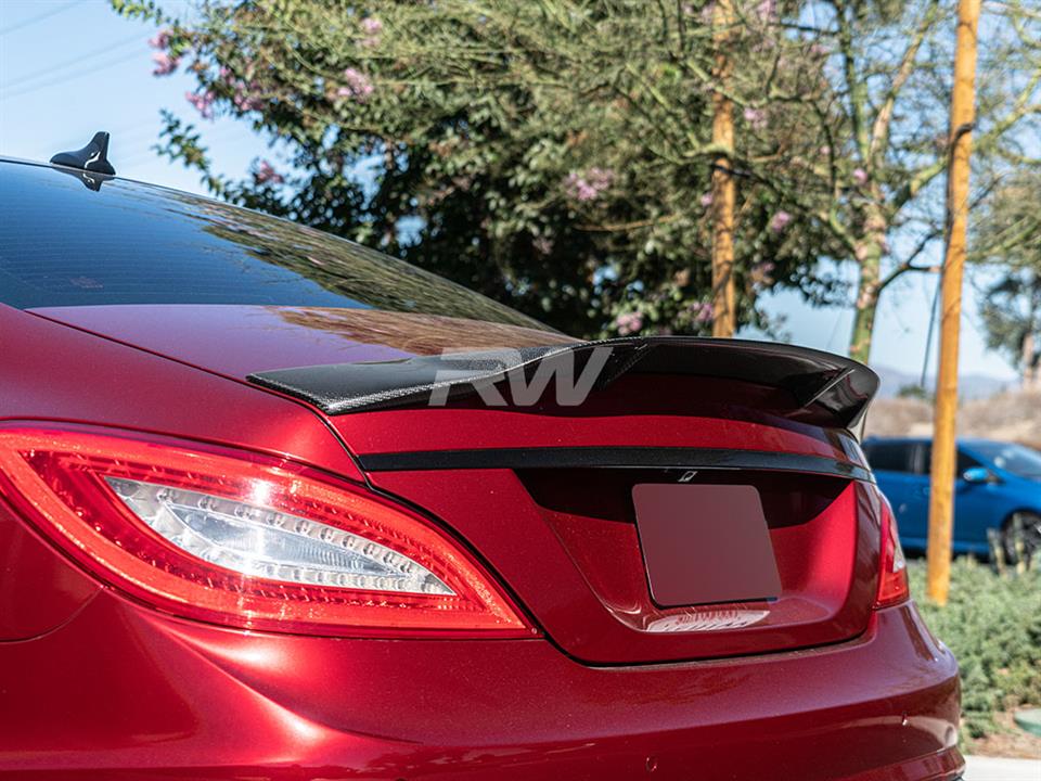 RW Carbon Mercedes W218 Carbon Renn Style Trunk Spoiler