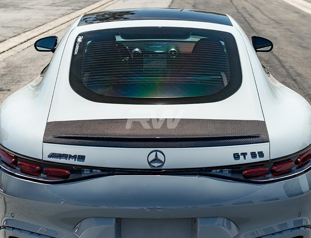 Alternative view of RW Carbon Mercedes C192 GT55 GT63 CF OEM Style Replacement Wing