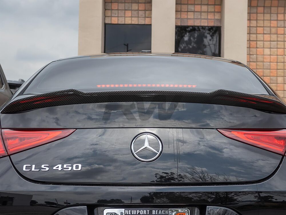 RW Carbon Mercedes CLS C257 Carbon Fiber Trunk Spoiler - Image 4