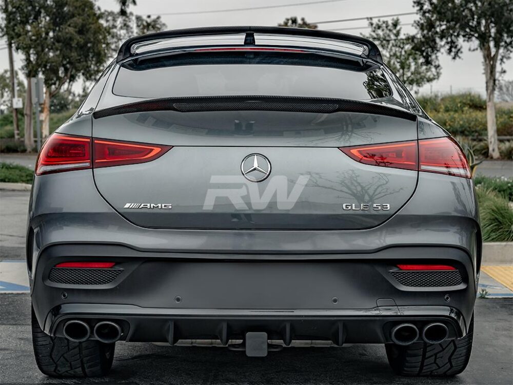 RW Carbon Mercedes W167 GLE Coupe Carbon Fiber Trunk Spoiler - Image 8