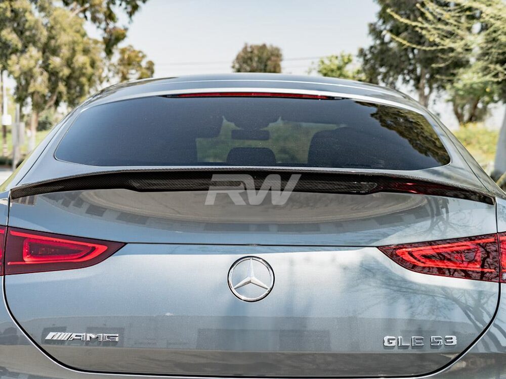 RW Carbon Mercedes W167 GLE Coupe Carbon Fiber Trunk Spoiler - Image 2