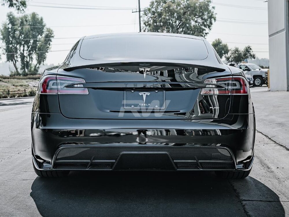 RW Carbon Tesla Model S / S Plaid Carbon Fiber Trunk Spoiler - Image 6