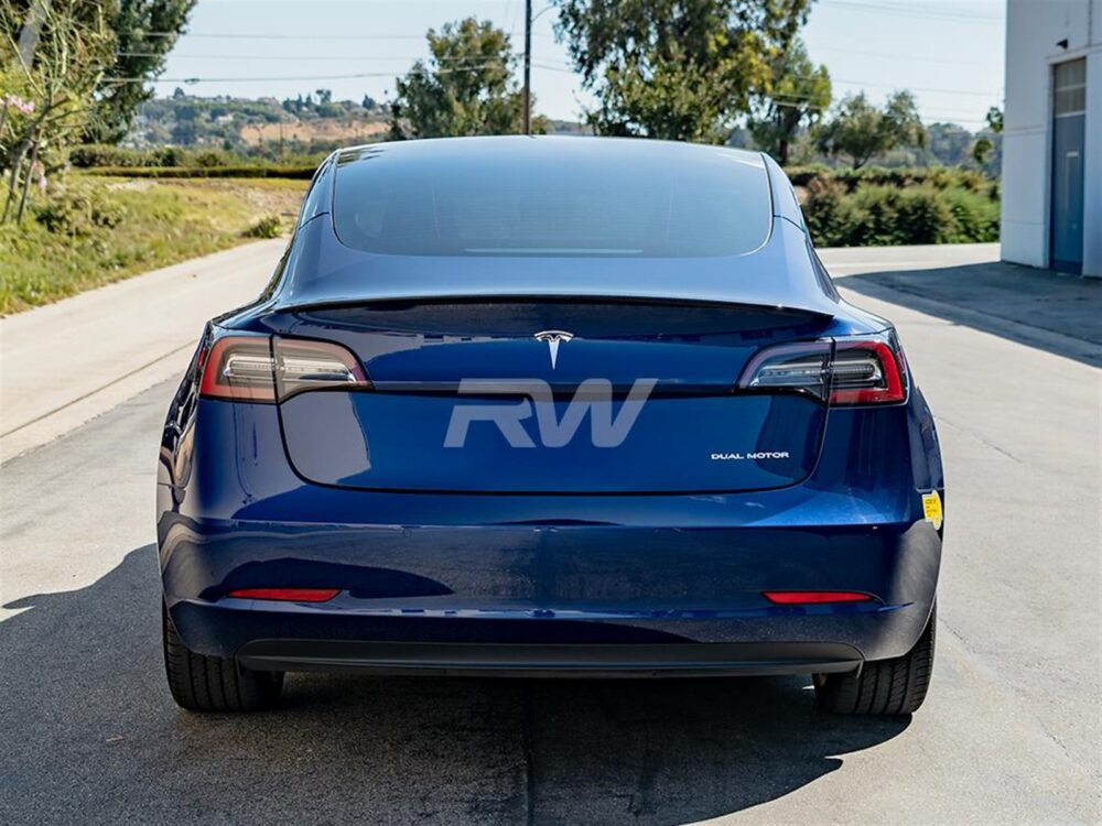 RW Carbon Tesla Model 3 Carbon Fiber Trunk Spoiler - Image 3