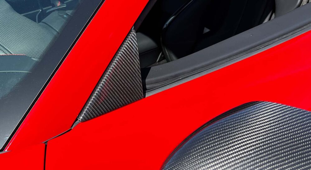 NOVITEC 2019-2024 Ferrari SF90 Carbon Fiber Triangle Side-Window Covers