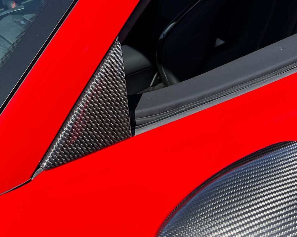 NOVITEC 2019-2024 Ferrari SF90 Carbon Fiber Triangle Side-Window Covers